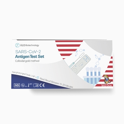 Prova/scatola di plastica del corredo 1 della prova del tampone dell'antigene di minuti 15-20